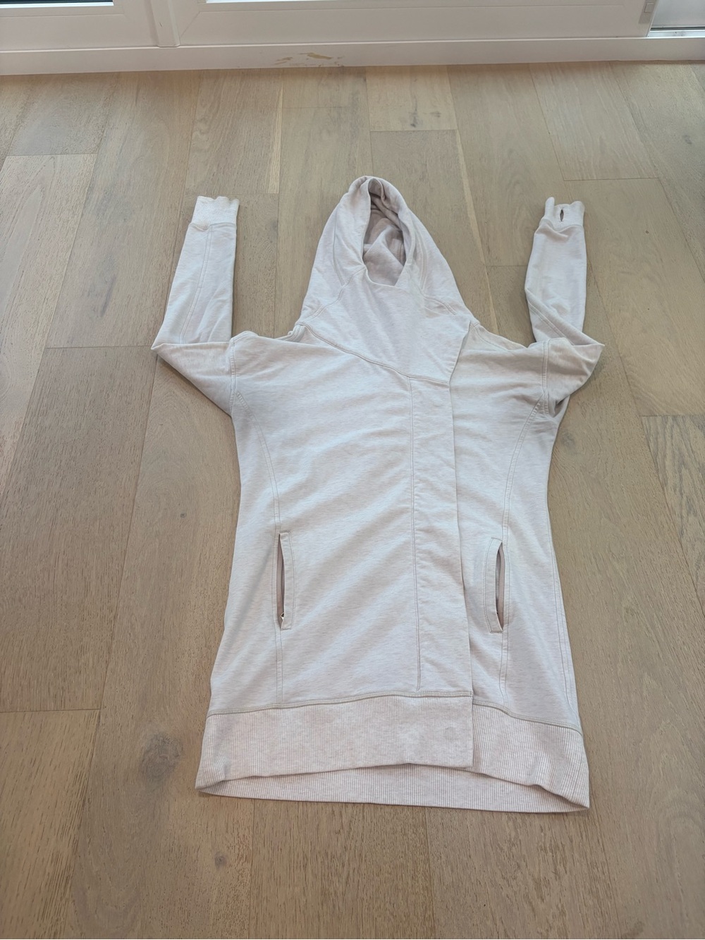Lululemon Long Hoodie Jacket Size 2, Magnetic Collar & Double Zip